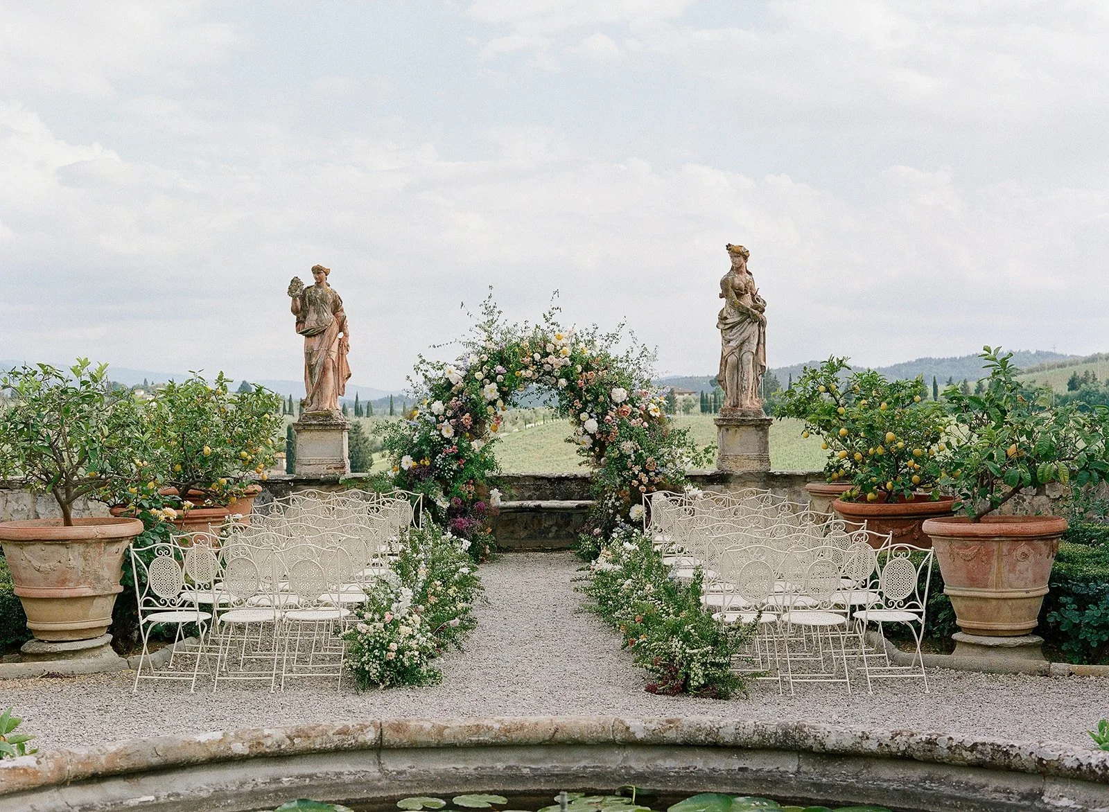 Intimate ceremony floral design